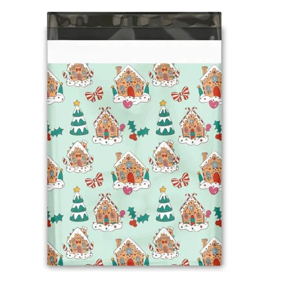 LAST SET!🏠 20 GINGERBREAD HOUSE Poly Mailers 10 x 13 inch - Picture 2 of 6